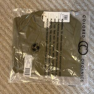 Colored Organics Classic Short Sleeve Bodysuit size 12-18m color Herb